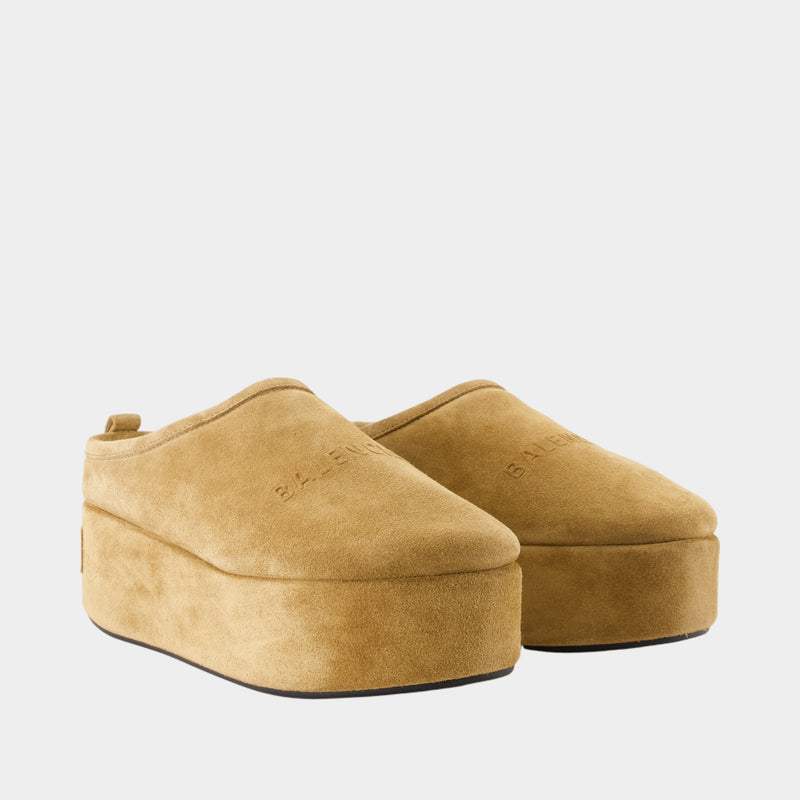 Mules Alaska - Balenciaga - Cuir - Marron