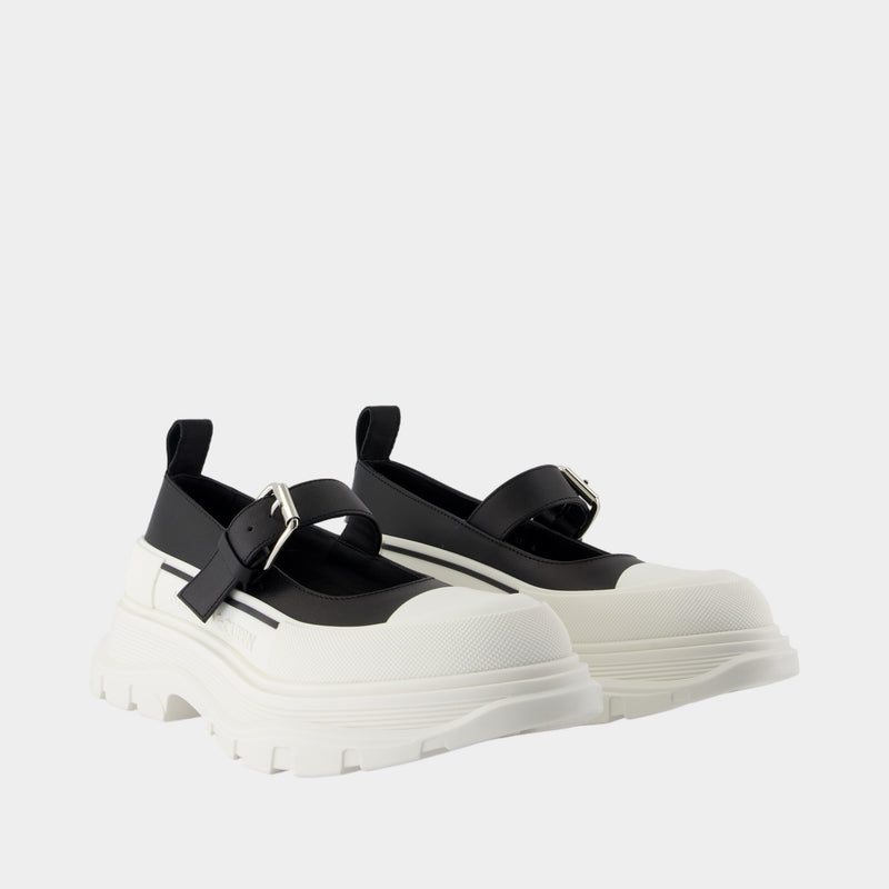 Mary Jane Tread Slick - Alexander McQueen - Cuir - Noir