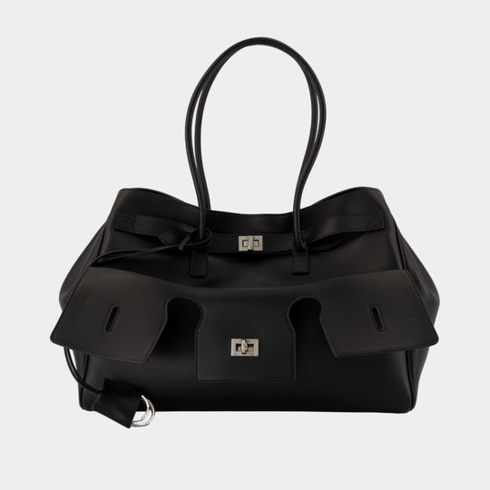 Sac À Main Bel Air Carry All Medium - Balenciaga - Cuir - Noir