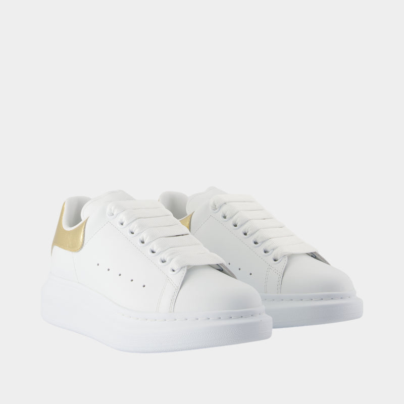 Sneakers Oversized - Alexander McQueen - Cuir - Blanc