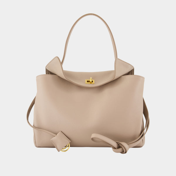 Sac À Main Rodeo Top Handle Medium - Balenciaga - Cuir - Beige