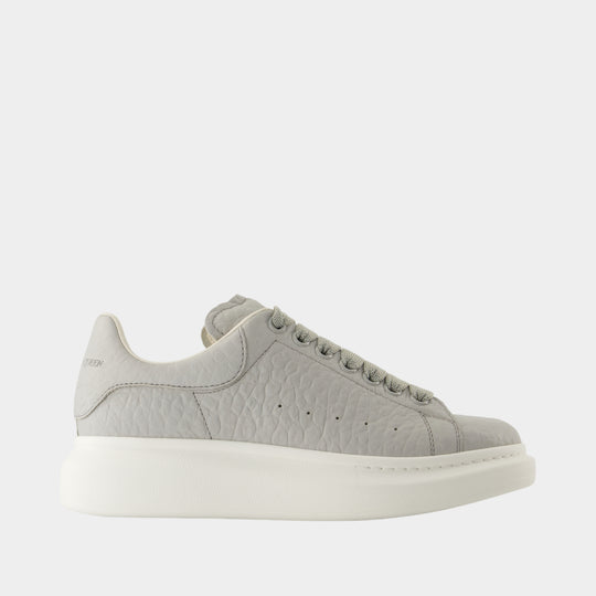Sneakers Oversized - Alexander McQueen - Cuir - Gris