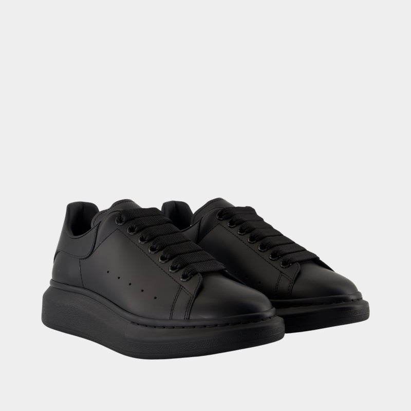 Sneakers Oversize - Alexander McQueen - Cuir - Noir