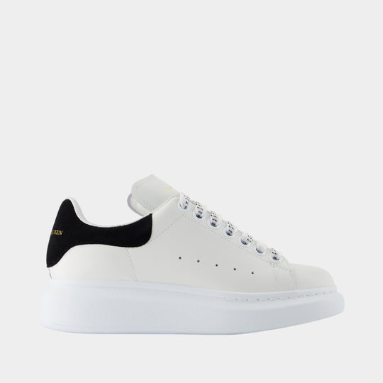 Sneakers Oversized - Alexander McQueen - Cuir - Blanc/Noir