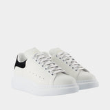 Sneakers Oversized - Alexander McQueen - Cuir - Blanc/Noir