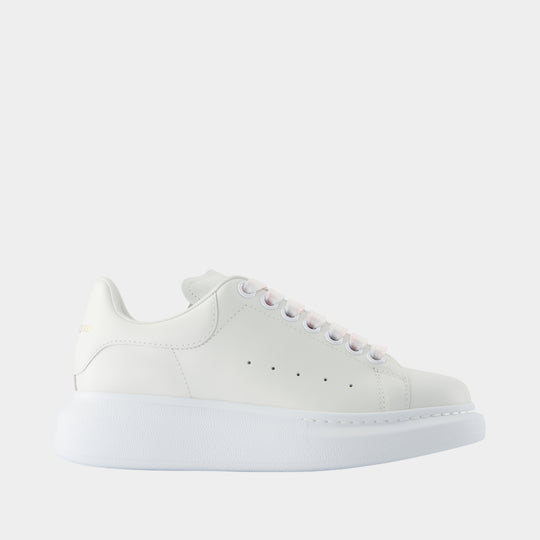 Sneakers Oversize - Alexander McQueen - Cuir - Blanc