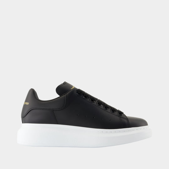 Sneakers Oversized - Alexander McQueen - Cuir - Noir