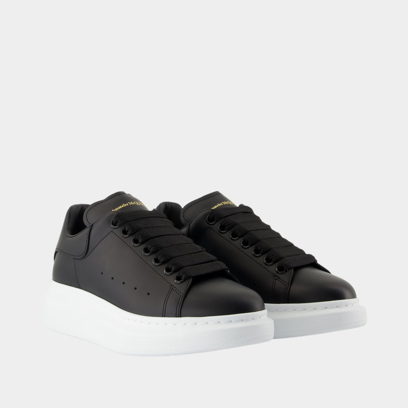 Sneakers Oversized - Alexander McQueen - Cuir - Noir