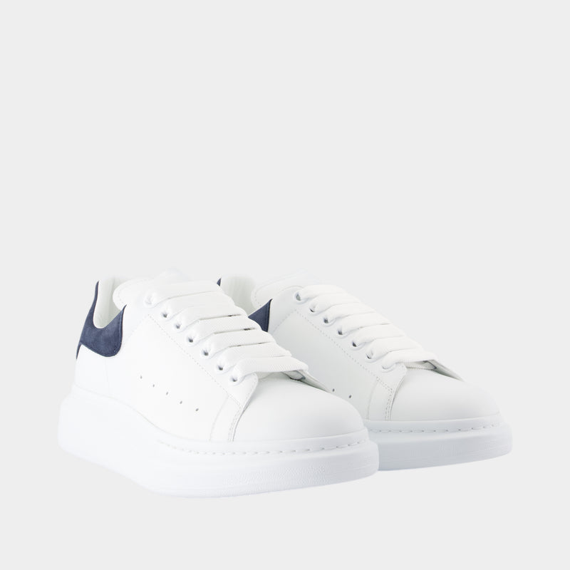 Sneakers Oversized - Alexander McQueen - Cuir - Bleu