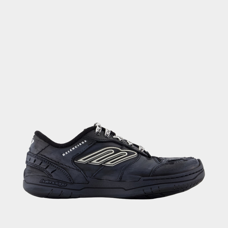 Sneakers Hamptons - Balenciaga - Cuir - Noir