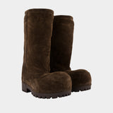 Bottes Alaska Fur - Balenciaga - Cuir - Marron