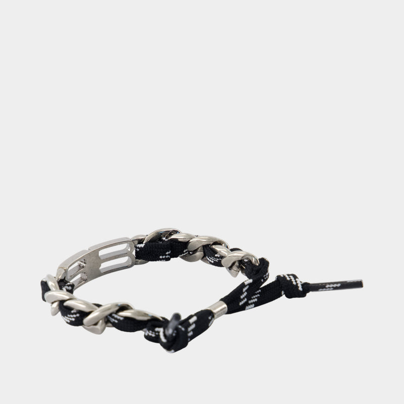 Bracelet Bb Icon Lace - Balenciaga - Métal - Noir