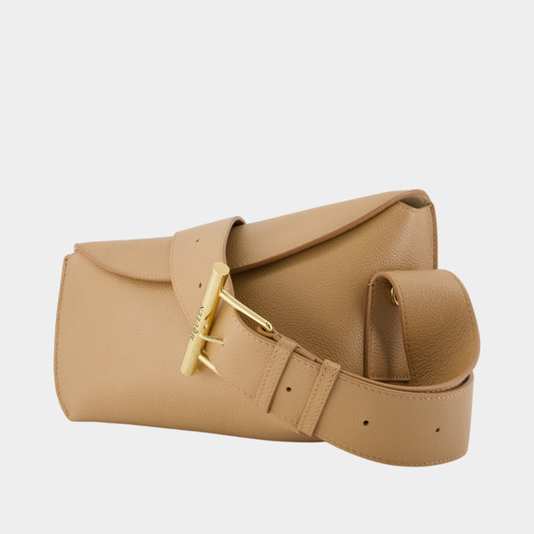 Sac À Bandoulière T-Bar Sling - Alexander McQueen - Cuir - Beige