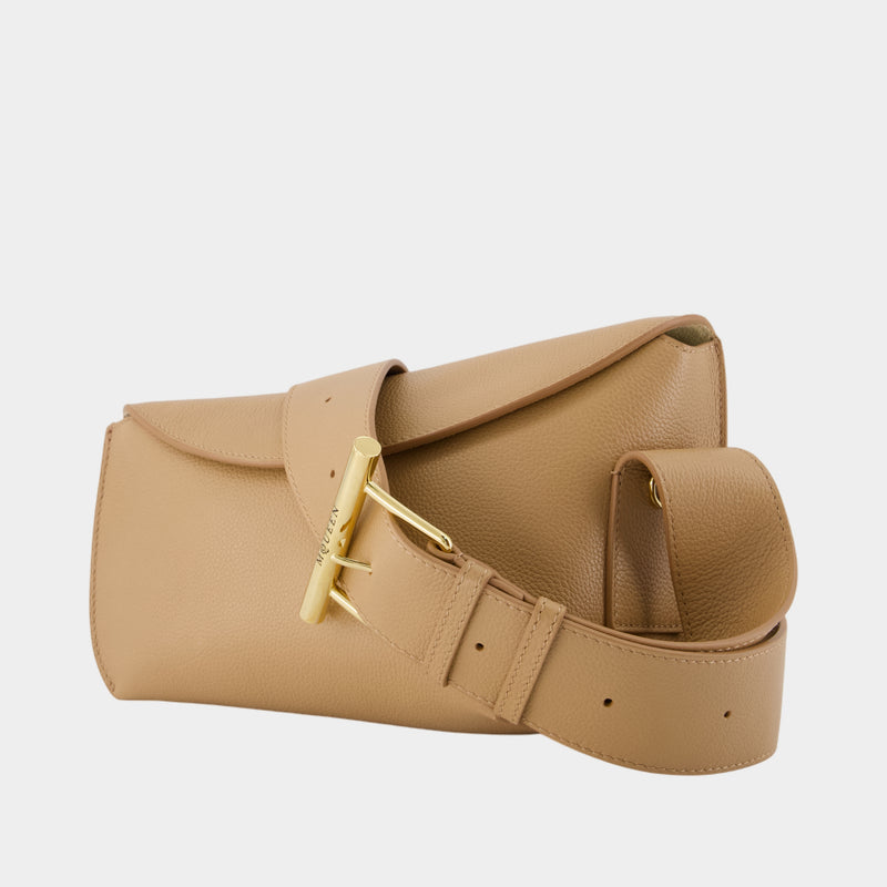Sac À Bandoulière T-Bar Sling - Alexander McQueen - Cuir - Beige
