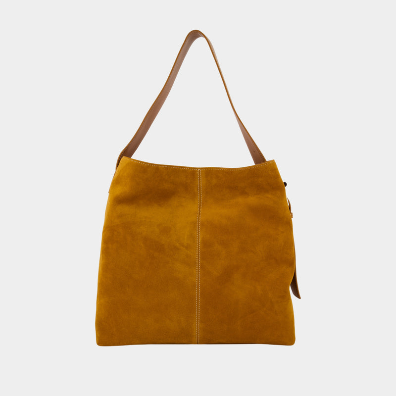Cabas T-Bar Sling - Alexander McQueen - Cuir - Marron