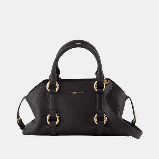 Sac À Main Farringdon Small - Alexander McQueen - Cuir - Noir