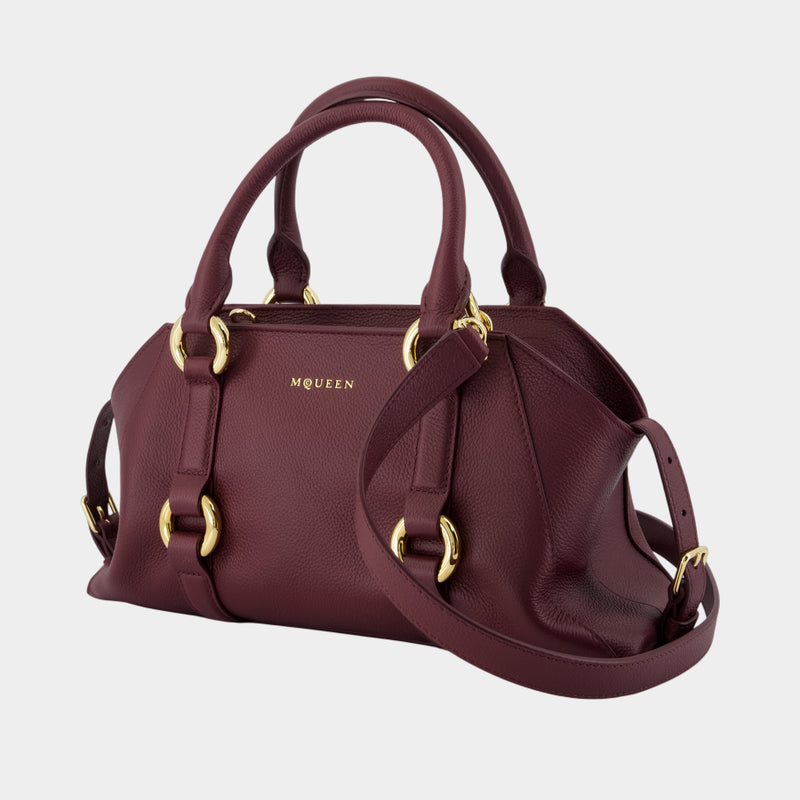 Sac À Main Farringdon Small - Alexander McQueen - Cuir - Bordeaux