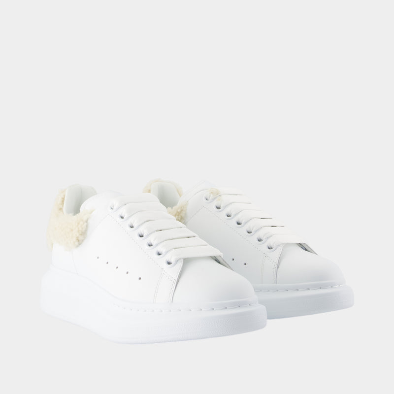 Sneakers Oversized - Alexander McQueen - Cuir - Blanc