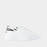 Sneakers Oversized - Alexander McQueen - Cuir - Blanc