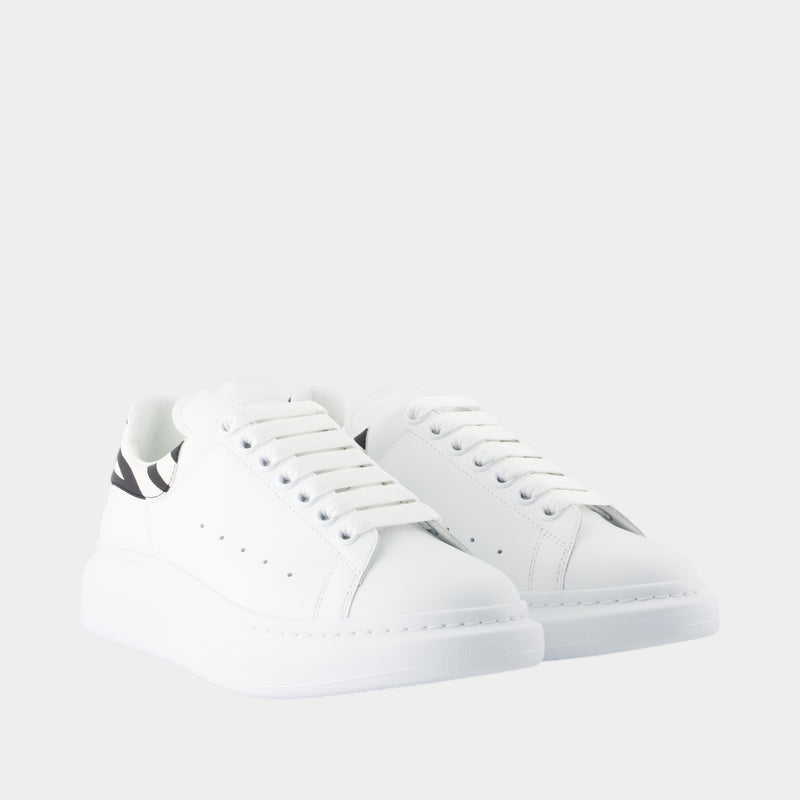 Sneakers Oversized - Alexander McQueen - Cuir - Blanc