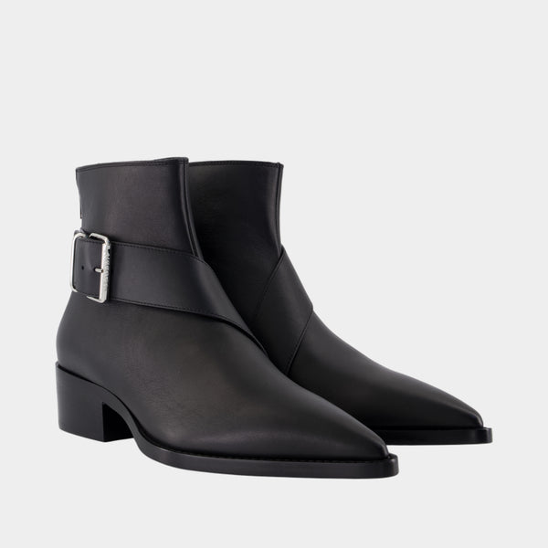 Bottines - Alexander McQueen - Cuir - Noir