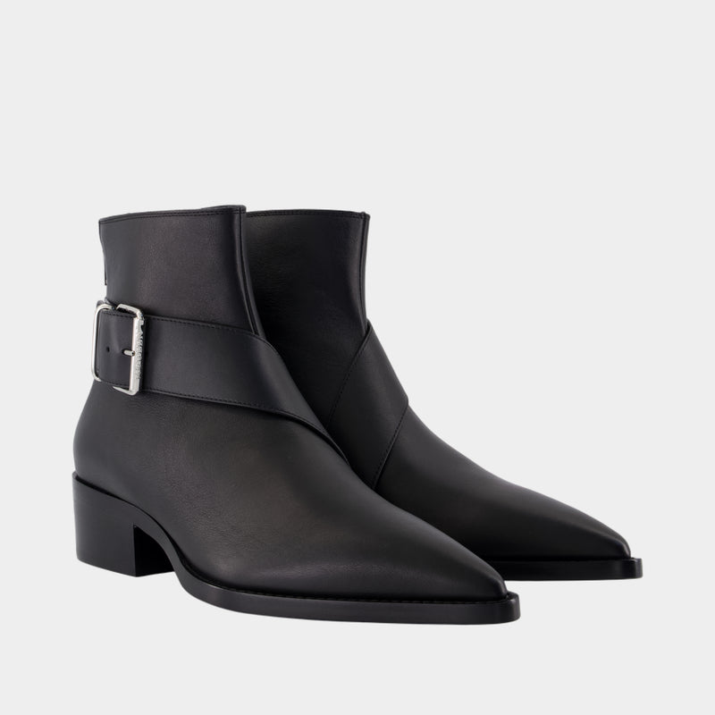 Bottines - Alexander McQueen - Cuir - Noir