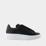 Sneakers Oversized - Alexander McQueen - Cuir - Noir
