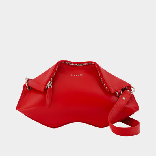 Pochette Manta - Alexander McQueen - Cuir - Rouge