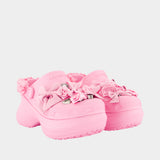 Mules Crocs - Balenciaga - Synthétique - Rose