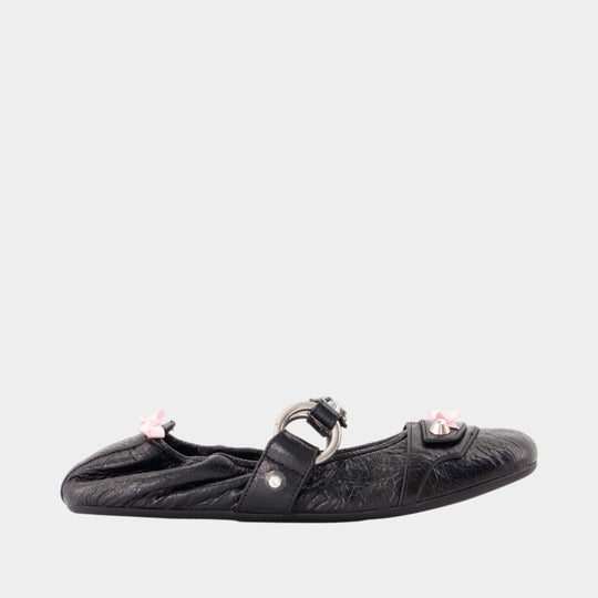 Ballerines City - Balenciaga - Cuir - Noir