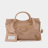 Sac À Main Le City M - Balenciaga - Cuir - Beige