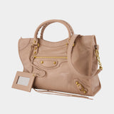 Sac À Main Le City M - Balenciaga - Cuir - Beige
