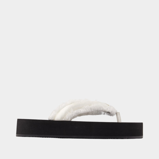 Sandales Jet Lag Micro - Balenciaga - Satin - Blanc