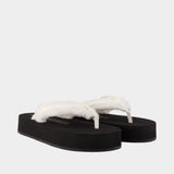 Sandales Jet Lag Micro - Balenciaga - Satin - Blanc