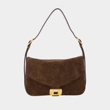 Sac Porté Épaule Clicca M - Balenciaga - Suede - Marron