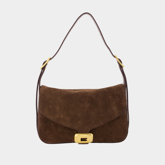 Sac Porté Épaule Clicca M - Balenciaga - Suede - Marron