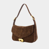 Sac Porté Épaule Clicca M - Balenciaga - Suede - Marron