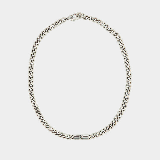 Collier Bb Icon - Balenciaga - Métal - Argenté
