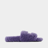 Sandales Furry - Balenciaga - Fausse Fourrure - Violet