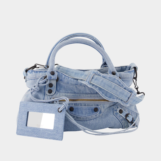 Sac Porté Épaule Le City First - Balenciaga - Denim - Bleu