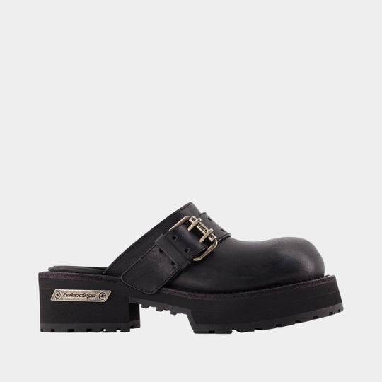 Mules Venom - Balenciaga - Cuir - Noir