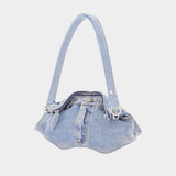 Sac Porté Épaule Manta - Alexander McQueen - Denim - Bleu