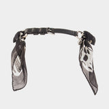 Bracelet Skull Ring Wrap - Alexander McQueen - Soie - Noir