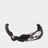 Bracelet Skull Ring Wrap - Alexander McQueen - Soie - Noir
