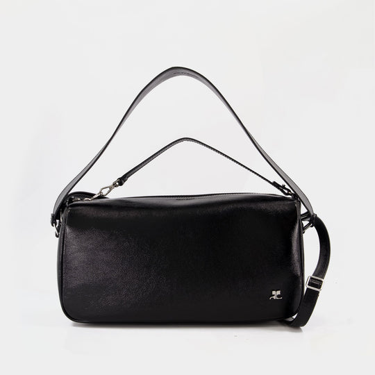 Sac Porté Épaule Three Sixty - Courreges - Cuir - Noir