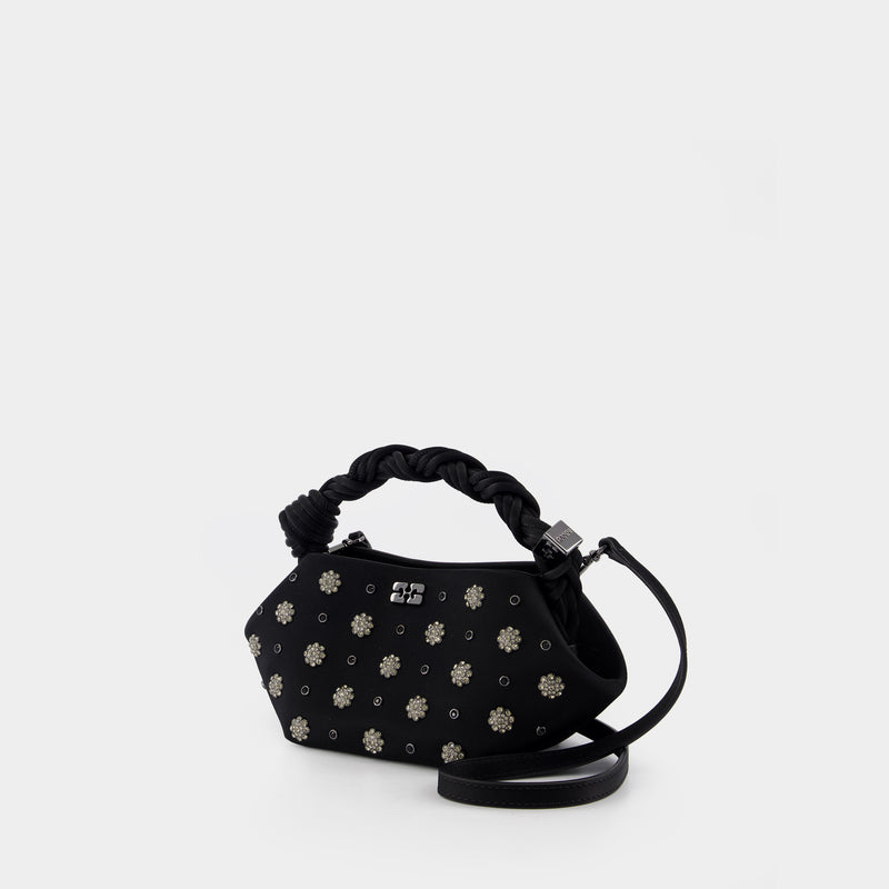 Sac À Main Bou Mini Flower Stud - Ganni - Cuir - Noir