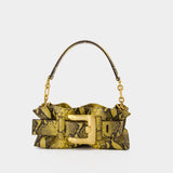 Sac Porté Épaule Anthem Mini - Balmain - Cuir - Jaune
