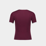 T-Shirt Signature - Courreges - Coton - Bordeaux