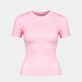 T-Shirt Faded Moon Ss Baby - Marine Serre - Coton - Rose