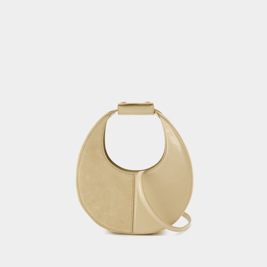 Sac À Main Mini Moon Split - Staud - Cuir - Beige